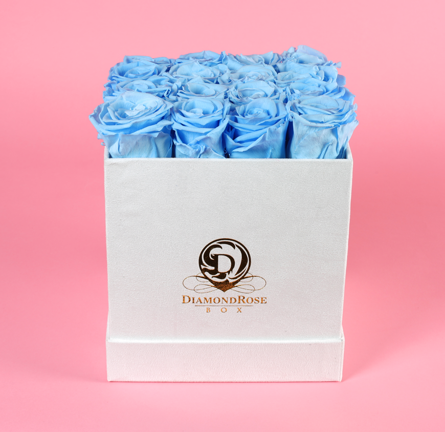 The White Velvet Emerald Rose Box The White Velvet Emerald Rose Box