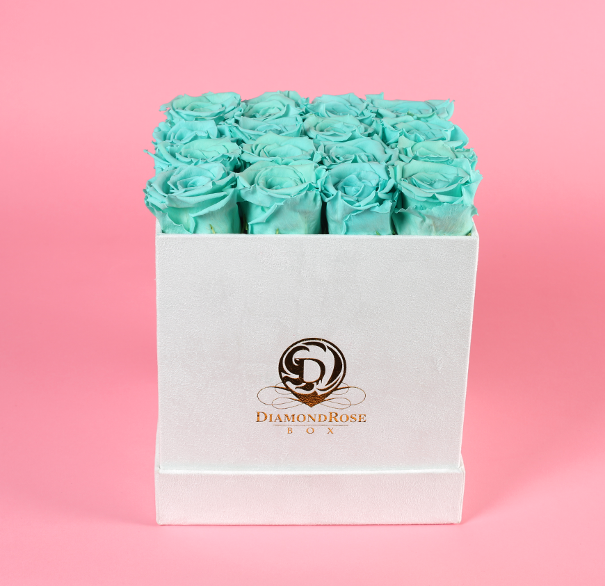 The White Velvet Emerald Rose Box